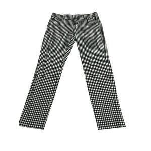 Old Navy Pixie Ankle Pants Black & White Gingham Check Size 4